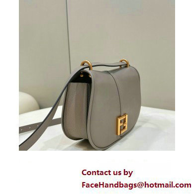 Fendi C Com Medium bag in smooth and full-grain leather Gray 2023 - Click Image to Close